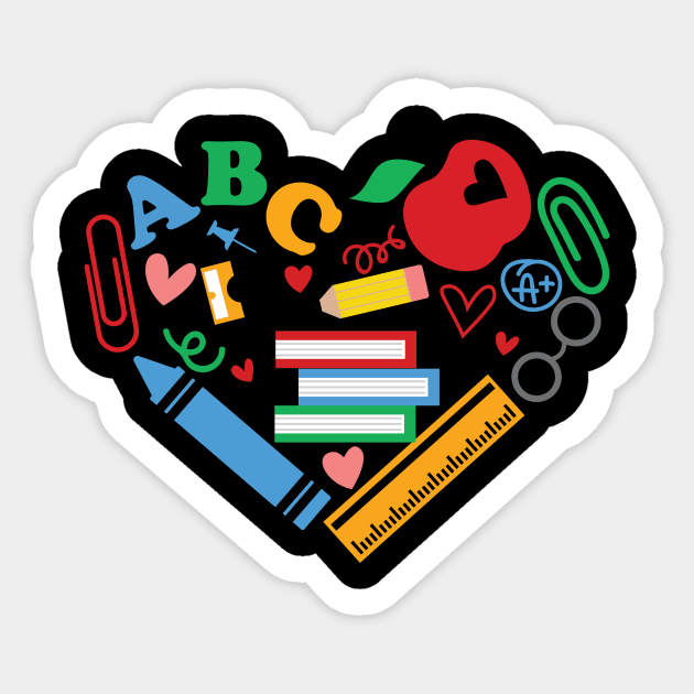 A Teacher's Heart Sticker by Smoky Hill Education Service Center